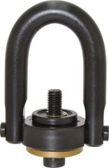 Jergens - 2,500 Lb Load Capacity Safety Engineered Center Pull Hoist Ring - 28 Ft/Lb Torque, 1/2 - 13 Thread, 4140 Alloy Steel, Black Oxide Finish - Makers Industrial Supply