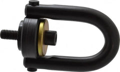 Jergens - 2,500 Lb Load Capacity Safety Engineered Center Pull Hoist Ring - 28 Ft/Lb Torque, 1/2 - 13 Thread, 4140 Alloy Steel, Black Oxide Finish - Makers Industrial Supply