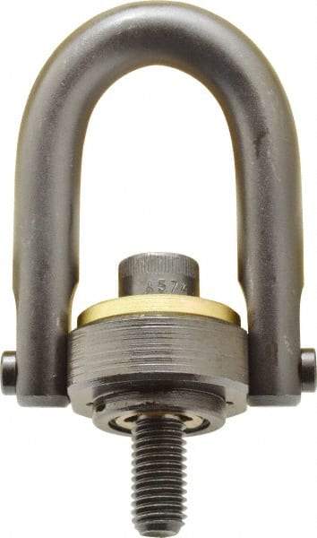 Jergens - 4,000 Lb Load Capacity Safety Engineered Center Pull Hoist Ring - 60 Ft/Lb Torque, 5/8 - 11 Thread, 4140 Alloy Steel, Black Oxide Finish - Makers Industrial Supply