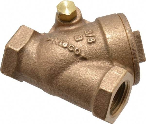 NIBCO - 3/8" Bronze Check Valve - Y-Pattern, FNPT x FNPT, 200 WOG - Makers Industrial Supply