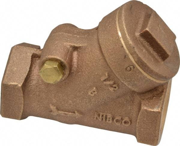 NIBCO - 1/2" Bronze Check Valve - Y-Pattern, FNPT x FNPT, 200 WOG - Makers Industrial Supply