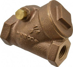 NIBCO - 1/4" Bronze Check Valve - Y-Pattern, FNPT x FNPT, 200 WOG - Makers Industrial Supply