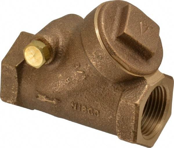 NIBCO - 3/4" Bronze Check Valve - Y-Pattern, FNPT x FNPT, 200 WOG - Makers Industrial Supply