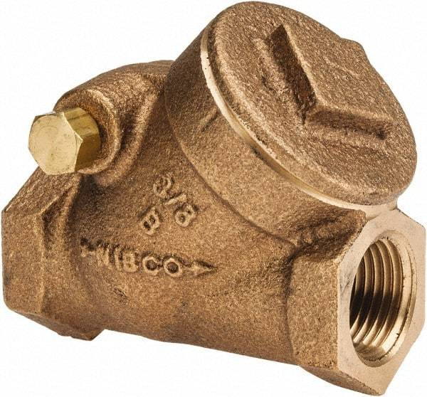 NIBCO - 3/8" Bronze Check Valve - Y-Pattern, FNPT x FNPT, 200 WOG - Makers Industrial Supply