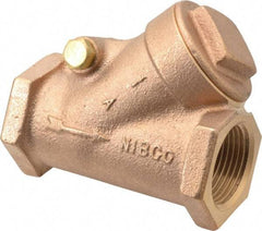 NIBCO - 1" Bronze Check Valve - Y-Pattern, FNPT x FNPT, 200 WOG - Makers Industrial Supply