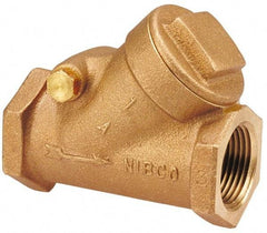 NIBCO - 2" Bronze Check Valve - Y-Pattern, FNPT x FNPT, 200 WOG - Makers Industrial Supply