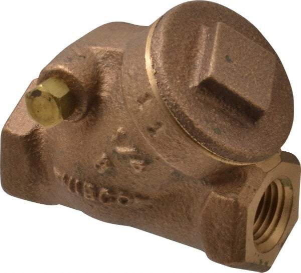 NIBCO - 1/4" Bronze Check Valve - Y-Pattern, FNPT x FNPT, 200 WOG - Makers Industrial Supply