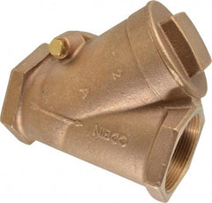 NIBCO - 2" Bronze Check Valve - Y-Pattern, FNPT x FNPT, 200 WOG - Makers Industrial Supply