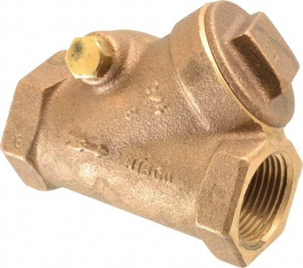 NIBCO - 3/4" Bronze Check Valve - Y-Pattern, FNPT x FNPT, 200 WOG - Makers Industrial Supply