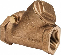 NIBCO - 1" Bronze Check Valve - Y-Pattern, FNPT x FNPT, 300 WOG - Makers Industrial Supply