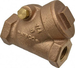 NIBCO - 1/4" Bronze Check Valve - Y-Pattern, FNPT x FNPT, 300 WOG - Makers Industrial Supply