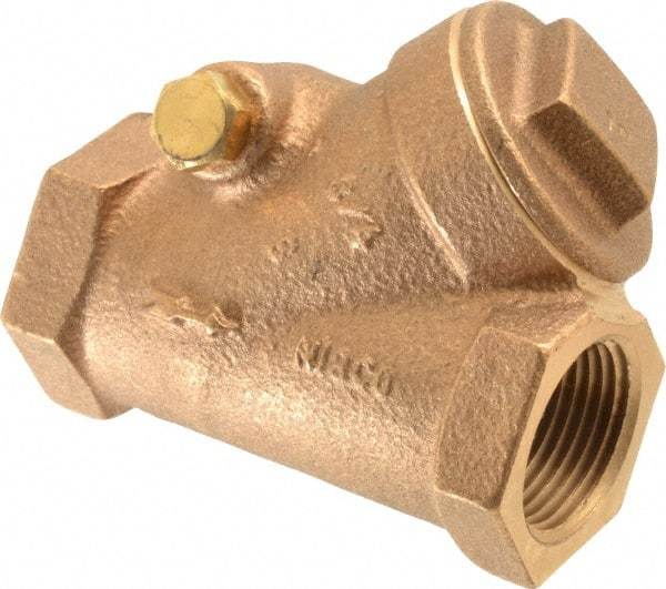 NIBCO - 3/4" Bronze Check Valve - Y-Pattern, FNPT x FNPT, 300 WOG - Makers Industrial Supply