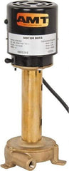 American Machine & Tool - 1.5 Amp, 115 Volt, 1/25 hp, 1 Phase, 1,725 RPM, Immersion Machine Tool & Recirculating Pump - 8 GPM, 3/4" Inlet, 5 psi, 12.4" Overall Height, NPT Thread, Brass Impeller, TEFC Motor - Makers Industrial Supply