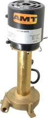 American Machine & Tool - 0.75 Amp, 230 Volt, 1/25 hp, 1 Phase, 1,725 RPM, Immersion Machine Tool & Recirculating Pump - 8 GPM, 3/4" Inlet, 5 psi, 12.4" Overall Height, NPT Thread, Brass Impeller, TEFC Motor - Makers Industrial Supply