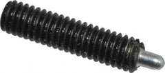 Jergens - M4 x 0.7, 16mm Thread Length, 2.5mm Plunger Projection, Steel Threaded Spring Plunger - 1.78mm Max Plunger Diam, 16mm Plunger Length, 0.32 Kg Init End Force, 1.04 Kg Final End Force, 2mm Hex - Makers Industrial Supply