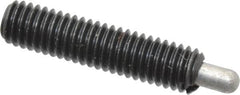 Jergens - M6 x 1.0, 25mm Thread Length, 5mm Plunger Projection, Steel Threaded Spring Plunger - 3.02mm Max Plunger Diam, 25mm Plunger Length, 0.45 Kg Init End Force, 1.8 Kg Final End Force, 3mm Hex - Makers Industrial Supply