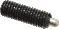 Jergens - M10 x 1.5, 29mm Thread Length, 5mm Plunger Projection, Steel Threaded Spring Plunger - 4.72mm Max Plunger Diam, 29mm Plunger Length, 1.26 Kg Init End Force, 3.26 Kg Final End Force, 5mm Hex - Makers Industrial Supply