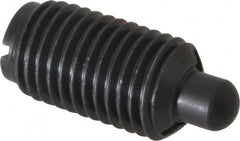 Jergens - M16 x 2.0, 28.5mm Thread Length, 8mm Plunger Projection, Steel Threaded Spring Plunger - 7.87mm Max Plunger Diam, 28.5mm Plunger Length, 1.59 Kg Init End Force, 11.79 Kg Final End Force - Makers Industrial Supply