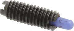 Jergens - M6 x 1.0, 16mm Thread Length, 4mm Plunger Projection, Steel Threaded Spring Plunger - 3.02mm Max Plunger Diam, 16mm Plunger Length, 0.23 Kg Init End Force, 2.72 Kg Final End Force - Makers Industrial Supply