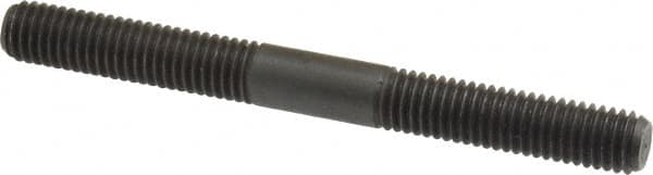 Jergens - M8x1.25 80mm OAL Equal Double Threaded Stud - Alloy Steel, Black Oxide Finish, 31mm Equal Thread Length, Metric - Makers Industrial Supply