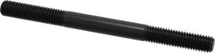 Jergens - M10x1.50 125mm OAL Equal Double Threaded Stud - Alloy Steel, Black Oxide Finish, 35mm Equal Thread Length, Metric - Makers Industrial Supply