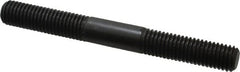 Jergens - M12x1.75 110mm OAL Equal Double Threaded Stud - Alloy Steel, Black Oxide Finish, 39mm Equal Thread Length, Metric - Makers Industrial Supply