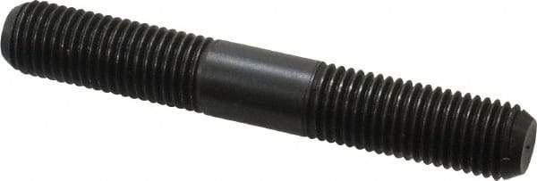 Jergens - M16x2.0 110mm OAL Equal Double Threaded Stud - Alloy Steel, Black Oxide Finish, 44mm Equal Thread Length, Metric - Makers Industrial Supply