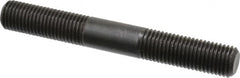 Jergens - M16x2.0 125mm OAL Equal Double Threaded Stud - Alloy Steel, Black Oxide Finish, 47mm Equal Thread Length, Metric - Makers Industrial Supply