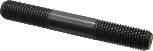 Jergens - M20x2.5 150mm OAL Equal Double Threaded Stud - Alloy Steel, Black Oxide Finish, 55mm Equal Thread Length, Metric - Makers Industrial Supply