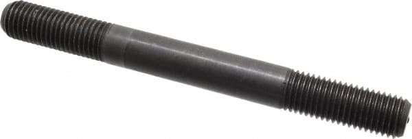 Jergens - M20x2.5 200mm OAL Equal Double Threaded Stud - Alloy Steel, Black Oxide Finish, 55mm Equal Thread Length, Metric - Makers Industrial Supply