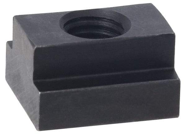 Jergens - M10x1.50 Tapped Through T Slot Nut - 14mm Slot Width, 22 x 9mm Base Width x Height, 29 x 16mm OAL x Height - Makers Industrial Supply