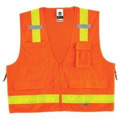 8250ZHG S/M ORANGE SURVEYORS VEST - Makers Industrial Supply