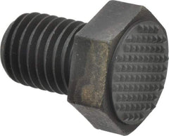 Fairlane - Serrated Tooth, 3/4-10, 1" Shank Length, 1" Thread Length, Black Oxide Finish, Hex Head, Adjustable Positioning Gripper - 1" Pad Diam, 1-1/8" Hex, 1/2" Head Height, Extra Fine Tooth Grade - Makers Industrial Supply