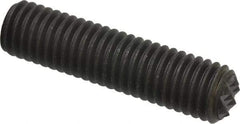 Fairlane - Serrated Tooth, 1/2-13, 1/4" Internal Hex, 2" Thread Length, Black Oxide Finish, Fully Threaded, Adjustable Positioning Gripper - 3/8" Pad Diam, Fine Tooth Grade - Makers Industrial Supply