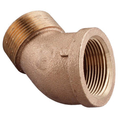 Brass Pipe 45 ° Street Elbow: 1-1/4″ Fitting, MNPT x FNPT, Class 125, Lead Free 125 psi, Brass