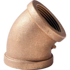 Merit Brass - Brass & Chrome Pipe Fittings Type: 45 Degree Elbow Fitting Size: 1/2 - Makers Industrial Supply