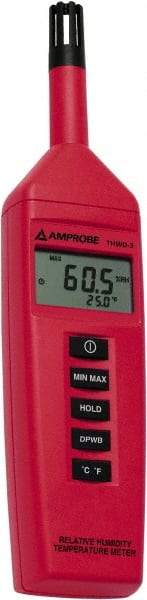 Amprobe - -4 to 140°F, 0 to 100% Humidity Range, Temp, Humidity and Dew Pont Recorder - 3% Relative Humidity Accuracy, 0.1% RH, 0.1° F/C Resolution - Makers Industrial Supply