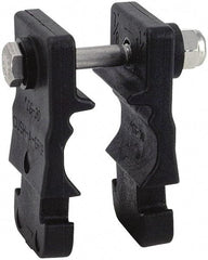 ZSI - 3/8" Pipe, Cushion Clamp - Black, 200 Lb Capacity, Glass Filled Nylon 6 - Makers Industrial Supply