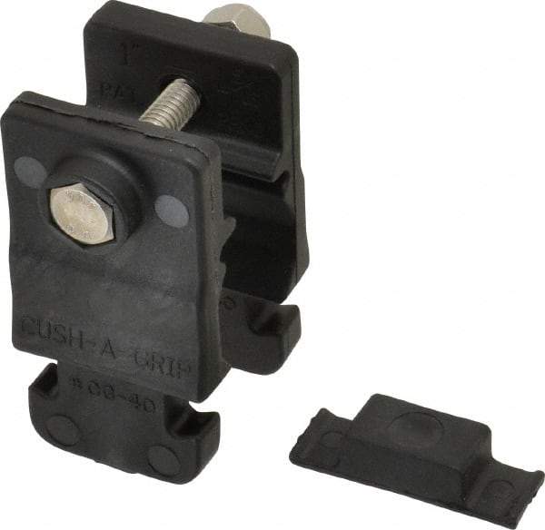 ZSI - 3/4" Pipe, Cushion Clamp - Black, 200 Lb Capacity, Glass Filled Nylon 6 - Makers Industrial Supply