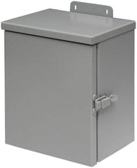 Cooper B-Line - Steel Junction Box Enclosure Hinge Flat Cover - NEMA 3R, 16" Wide x 16" High x 6" Deep, Rainproof - Makers Industrial Supply