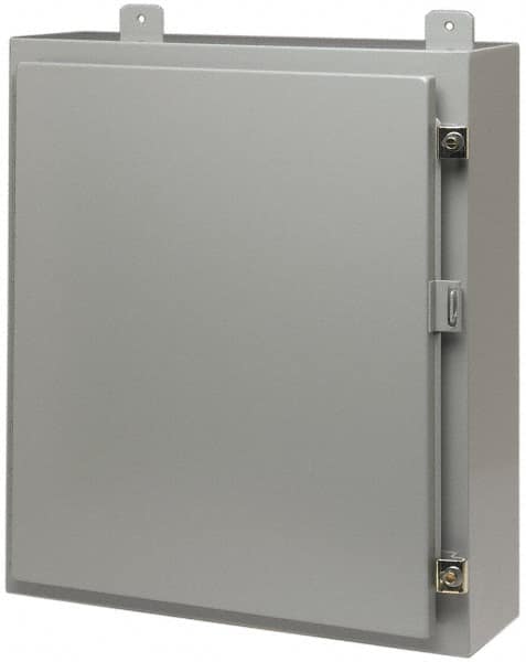 Cooper B-Line - Steel Standard Enclosure Hinge Flat Cover - NEMA 12, 13, 36" Wide x 36" High x 12" Deep - Makers Industrial Supply