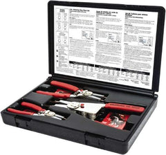 GearWrench - 6 Piece, 1/8 to 4" Bore, 1/8 to 4" Shaft, Convertible Retaining Ring Pliers Set - Comes in Blow Molded Case - Makers Industrial Supply