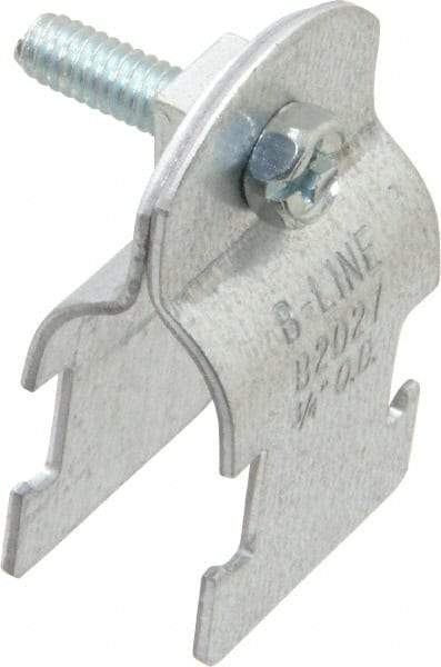 Cooper B-Line - 3/4" Pipe, 16 Gauge, Grade ASTM A1011," Pipe or Conduit Clamp - Zinc Plated, 400 Lb Capacity, All Conduit - Makers Industrial Supply