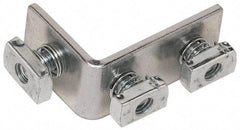 Cooper B-Line - Zinc Plated Carbon Steel 90° Preassembled Strut Fitting - 1/2" Bolt, 3 Holes, Used with Cooper B Line Channel & Strut (All Sizes Except B62 & B72) - Makers Industrial Supply