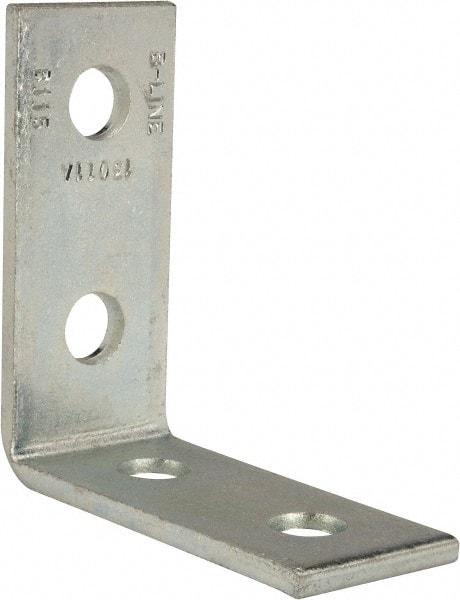 Cooper B-Line - Zinc Plated Carbon Steel 90° Strut Fitting - 1/2" Bolt, 4 Holes, Used with Cooper B Line Channel & Strut (All Sizes Except B62 & B72) - Makers Industrial Supply