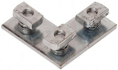 Cooper B-Line - Zinc Plated Carbon Steel Preassembled Flat Corner Strut Fitting - 1/2" Bolt, 3 Holes, Used with Cooper B Line Channel & Strut (All Sizes Except B62 & B72) - Makers Industrial Supply