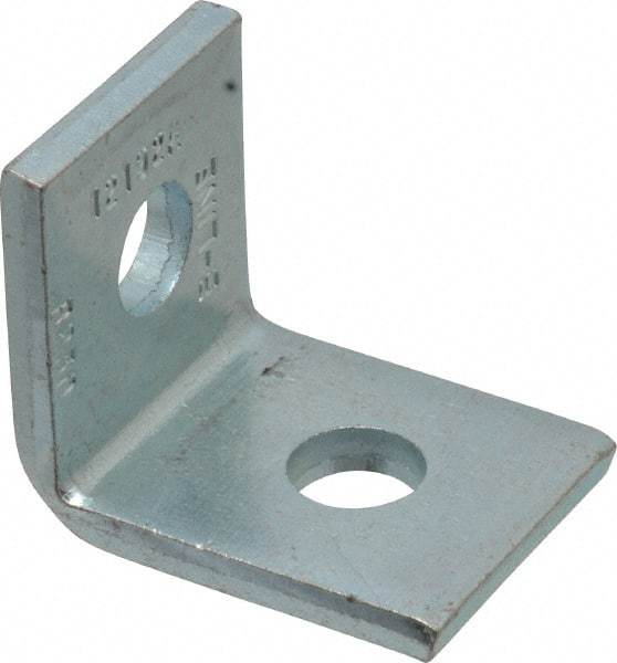 Cooper B-Line - Zinc Plated Carbon Steel 90° Corner Strut Fitting - 1/2" Bolt, 2 Holes, Used with Cooper B Line Channel & Strut (All Sizes Except B62 & B72) - Makers Industrial Supply