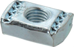 Cooper B-Line - 1/2" Rod, Zinc Plated Carbon Steel Channel Strut Nut with O Spring - 2000 Lb Capacity, 1/2" Bolt, 1 Hole, Used with Cooper B Line B11, B12, B22, B24, B26 & B32 Channel & Strut - Makers Industrial Supply