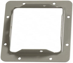 Cooper B-Line - 4 Inch Wide x 4 Inch High, Rectangular Raceway Flange - Gray, For Use with Lay In Wireways, Type 1 Screw Cover Wireway - Makers Industrial Supply