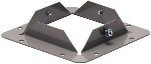 Cooper B-Line - 6 Inch Wide x 6 Inch High, Rectangular Raceway Flange - Gray, For Use with Lay In Wireways, Type 1 Screw Cover Wireway - Makers Industrial Supply